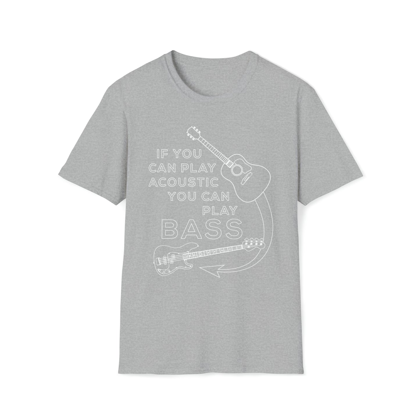 U Can Play Bass - Unisex Softstyle T-Shirt