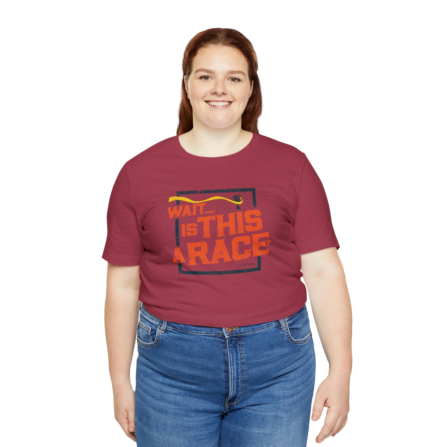 FamCamp / Is This A Race? / Unisex Jersey Short Sleeve Tee