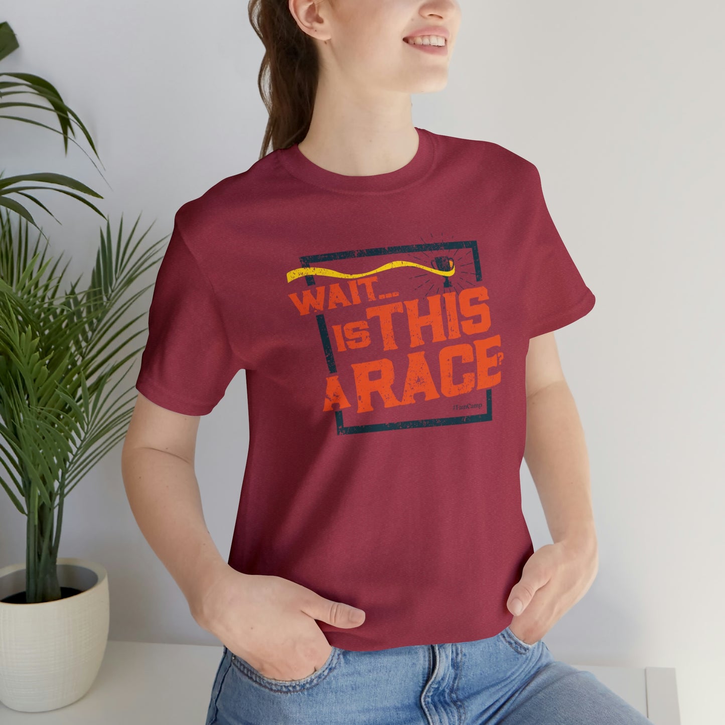 FamCamp / Is This A Race? / Unisex Jersey Short Sleeve Tee