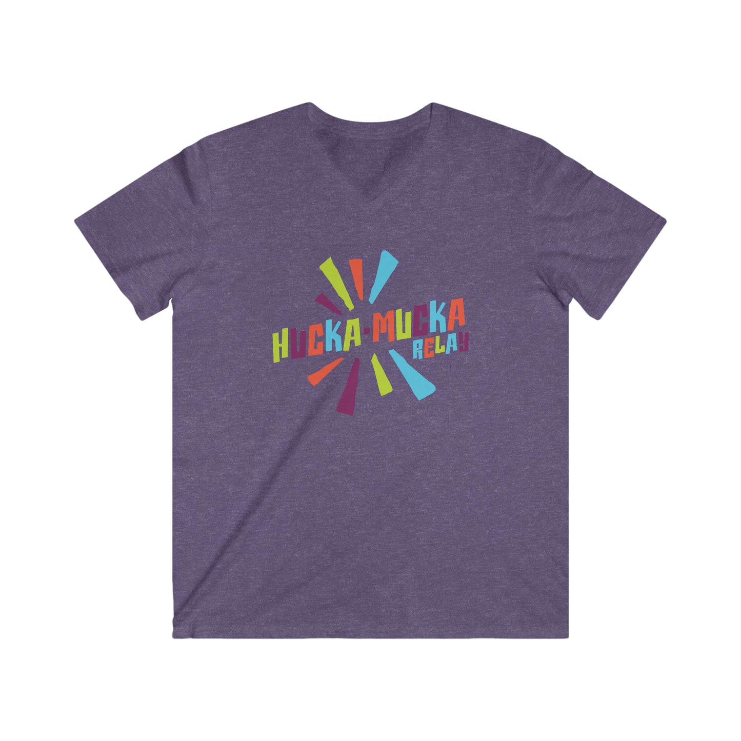 HUCKA-MUCKA / Men's Fitted V-Neck Short Sleeve Tee