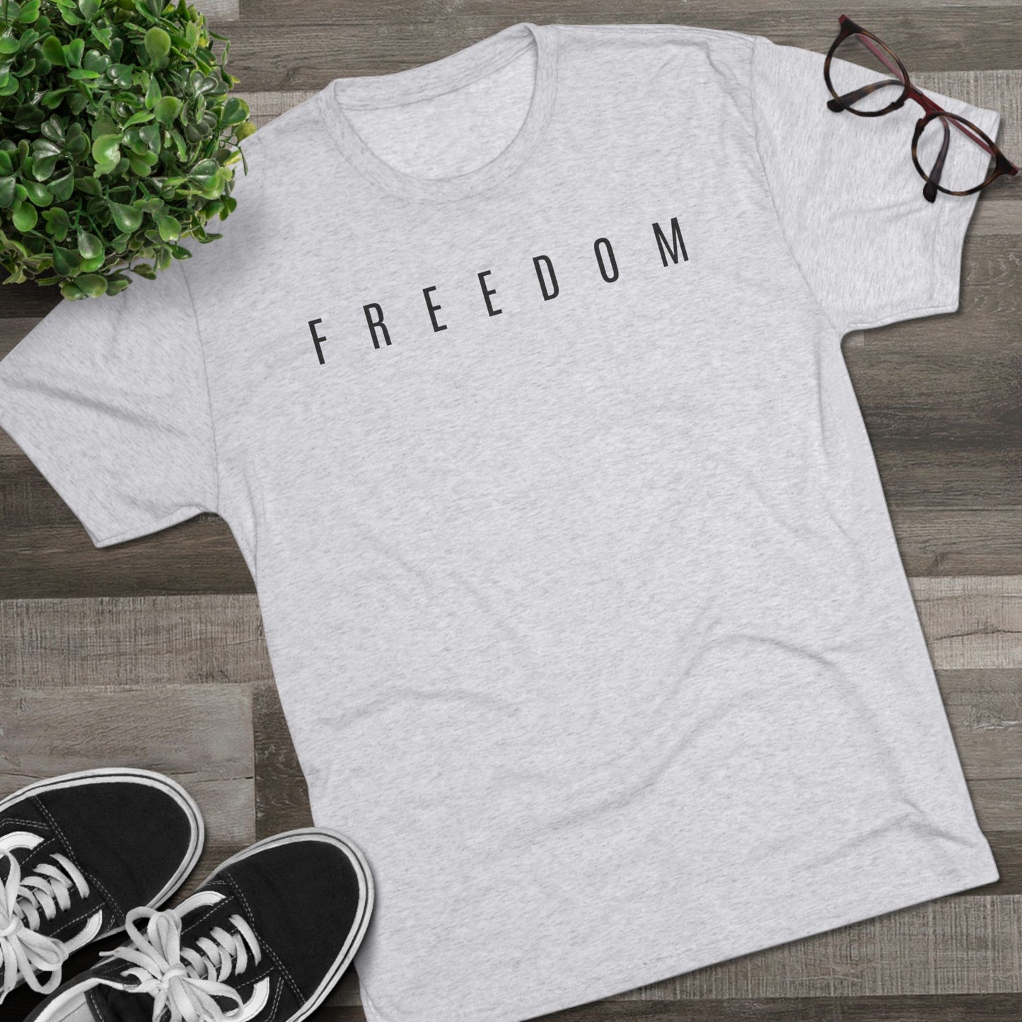 Freedom Unisex Tri-Blend Crew Tee, Inspirational Shirt, Casual Wear, Comfort Tee, Motivational Gift, Everyday Style