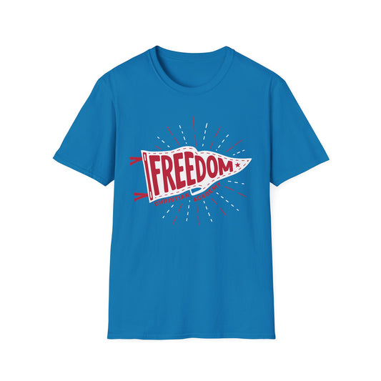 Freedom Unisex Softstyle T-Shirt | Casual Wear, Gift Idea, Everyday Outfit, Independence Day, Summer Vibe
